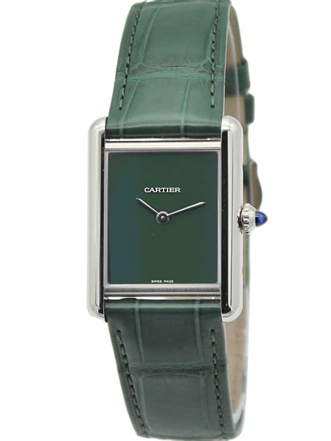 cartier tank must green|must de cartier watch quartz.